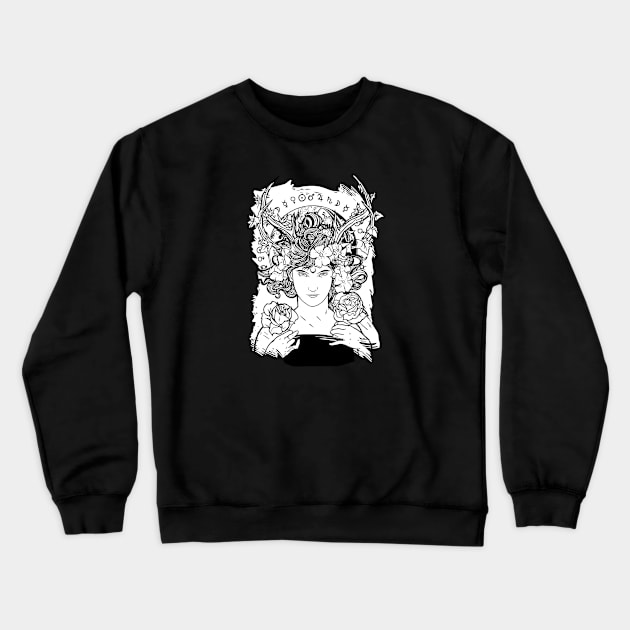 Mystic Woman Crewneck Sweatshirt by EarlAdrian